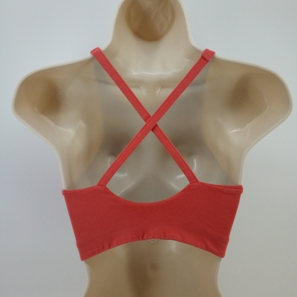 Aerie Chill Play Move Cotton Blend XS Orange Tie Dye Sports Bra Top - Picture 4 of 9